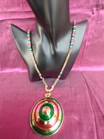 Retro ritka német  monumentális  grasse aranyozott nyaklánc és medál