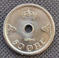 Norvégia 50 öre 1946 (Re5)