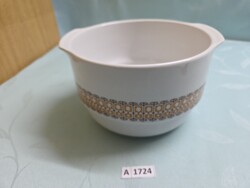 A1724 Alföldi terrakotta mintás leveses tál 18x11 cm