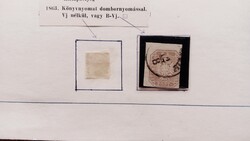 1863. Hírlapbélyeg Könyvnyomat dombornyomással