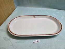 A1726 Alföldi Kristály hotel barna csíkos pecsenyés tál 39x21 cm