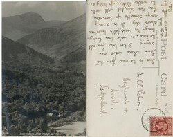 1936 - Snowdon-hegy és a Nant Gwynant-völgy - Wales-i képeslap