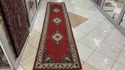 4100 SUPER OLCSÓ Indiai kézi gyapjú perzsa futó szőnyeg 80X340CM