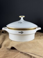 Extrém ritka Volánbuszos Hollóházi leveses tál