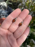 Női 925 Ezüst Borostyánköves fülbevaló!