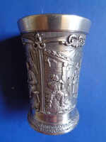 Zinn 95%  gyűjtői pálinkáspohár (shot glass), amelyet Németországban gyártottak.