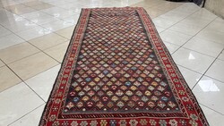 4269 KIÁRUSÍTÁS Iráni Kaukázusi mintás kézi gyapjú perzsa szőnyeg 120X292CM