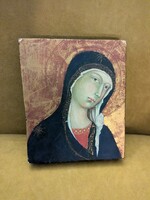 Simone Martini  olasz festő, gótikus festménye,   Madonna reprodukció.