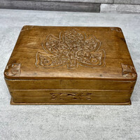 Fa kézműves ládika rejtett zárral