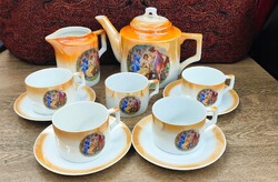 Ritkaság! Korai Zsolnay Teás készlet szett (1890 előtti)