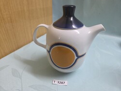 T3287 Alföldi kék-narancs art deco teás kiöntő