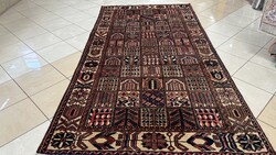 4265 KIÁRUSÍTÁS Iráni Bakhtiari kézi csomó gyapjú perzsa szőnyeg 162X310CM