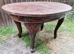 Antik Neobarokk ebédlőasztal ovális asztal 133cm x 94 cm Barokk Neobarokk