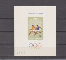 Románia blokkbélyeg** 1968 - Olimpiai játékok - Mexikóvaros,Mexikó