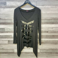 Sugarbird sötétszürke lenge felső XL