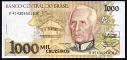 Brazília 1000 cruzeiros UNC 1992