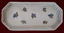Ceramic cake tray with wicker edge - ceramics from Sárospatak
