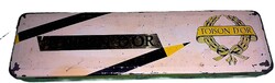 Régi fém lemez TOISON D'OR -BOHÉMIA WORK Csehszlovák ceruza egységtartó 19 x 5 cm a képek szerint 2.