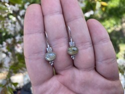 Női 925 Ezüst Labradorit Fülbevaló!