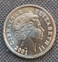 Gibraltár 10 pence 2001 (VT52)