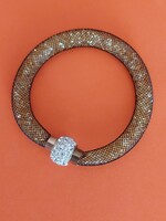 Új kristályokkal töltött hálós karkötő, mágneses zárral