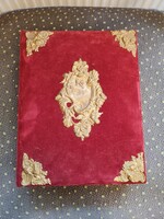 Antik Fotó album eredeti réz díszítésekkel