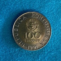 Portugália - Portugal - 100 escudos - 1991 coin
