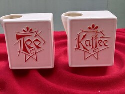 Art deco fajansz tea, kávé tartó tégely - jelzett Max Rosner német birodalmi jeggyel