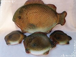 Gránit halas tálaló -  tányérok