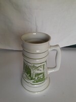 Alföldi porcelán Sernevelőház mintás sörös korsó