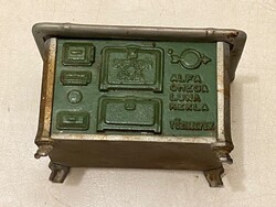 Reklám tűzhely,sparhelt. Alfa,Omega,Luna,Kekla Salgótarján felírattal. XX. szd. első fele. 17x9 cm