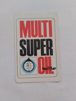 ÁFOR 1971. évi kártyanaptár - MULTI SUPER OIL