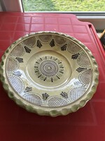 Nagyon szép mintázatú Karcagi agyagipari Kerámia tányér 26 cm