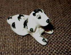 Régi miniatűr kerámia dalmata kutya figura 5x 3 cm