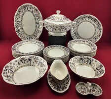 Zsolnay bambusz mintás 6 személyes 25 db-os étkészlet gyári dobozában