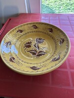 Nagyon szép mintázatú Kerámia tányér 25,5 cm Hódmezővásárhelyi