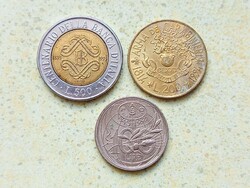 Olaszország 3 db Különböző Emlék Érme 100 200 500 Líra 1993-1995