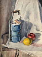 Jeney István: Ételhordós csendélet, 1958