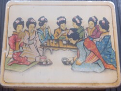 Egykori tea, kávé bolt fém doboza: Fratelli Desti