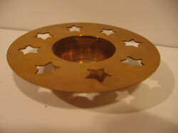 Csillagos réz mécsestartó