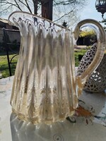 Kézi fújt üveg kancsó ,arany csillámokkal - " antik jelleggel