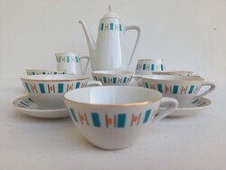 Hollohazi ritka art-deco kaveskeszlet a 70-es evekbol