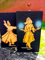 Vintage Török szalma intarzia képek