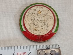 Szocialista jelvény kitűző -  FIM Alföldi Porcelán 1965 tűzzománc emlékkitűző