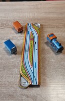 Retro Lemezárúgyári "Tolató mozdony" készlet-Szép tiszta állapotban!