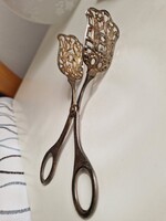 Antik Solingen ezüstözött,áttört virágmintás tortafogó Carl Mertens(CMS) szecessziós 1920-as évekből