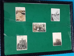 5 régi katonafotó 1 keretben