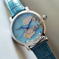 Van Gogh „Mandulavirág” egy gyönyörű és különleges svájci karóra 2 db valódi gyémánttal