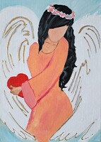 Angyal 18x13cm kis kép ( végkiárusítottam)