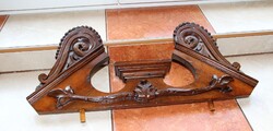Ónémet dúsan faragott falióra torony dísz, tetődísz 55 cm
